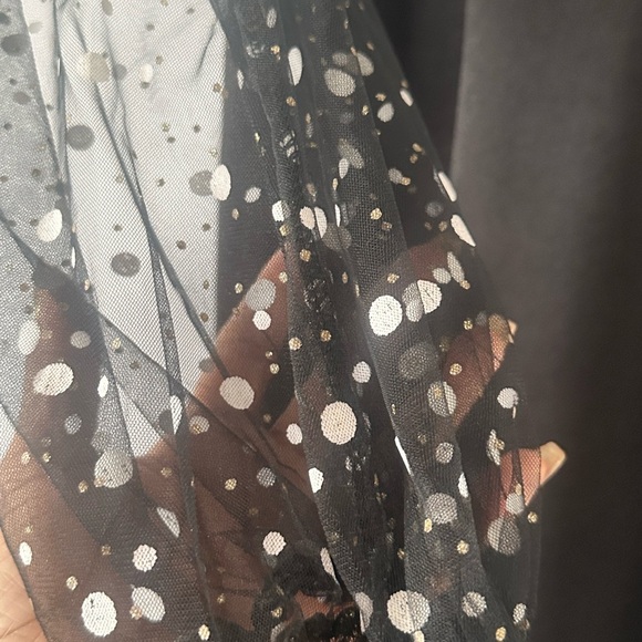 Formal Round Neck Long Sleeve Waist Trimming Mesh Fishtail Maxi Dress size L - Picture 5 of 16